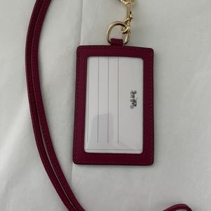 Coach Leather Lanyard ID Holder F53711 IMFUS